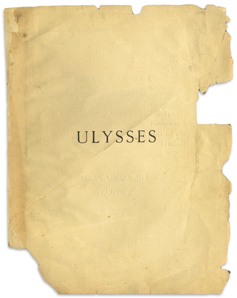 James Joyce ''Ulysses'' First English Edition From 1922 -- #389 of 2,000 Copies in the Limited Edition